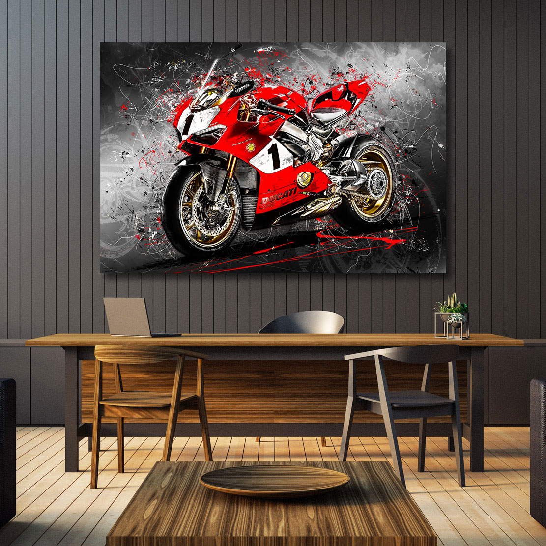 Wandbild Leinwandbild Ducati Panigale 916 Abstrakt Style