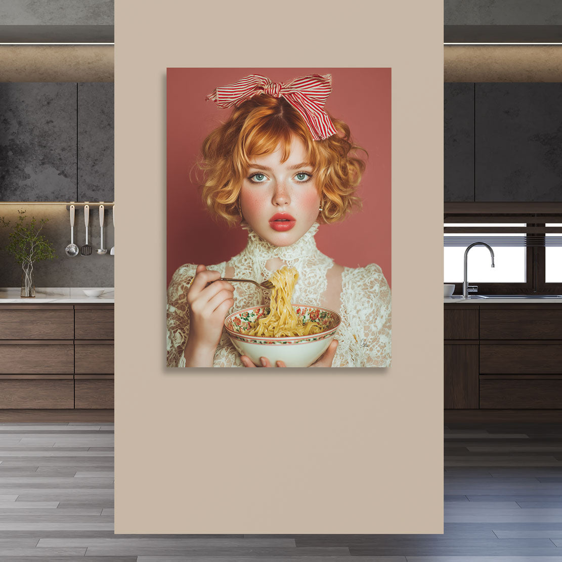 Pasta Couture Elegance Wandbild