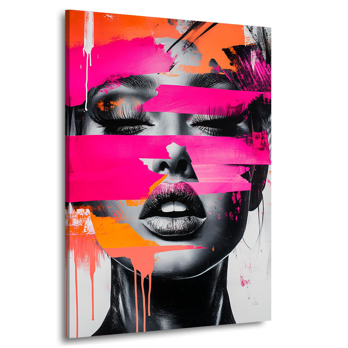 Neon Muse Portrait Art Wandbild