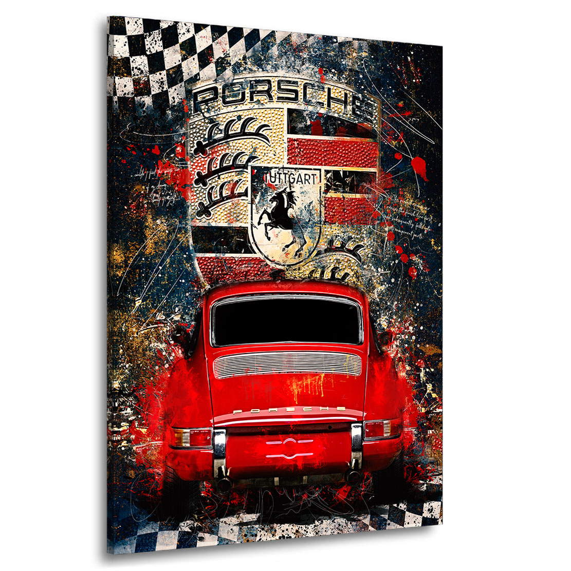 Auto Wandbild Leinwandbild Porsche 911 Modern Style