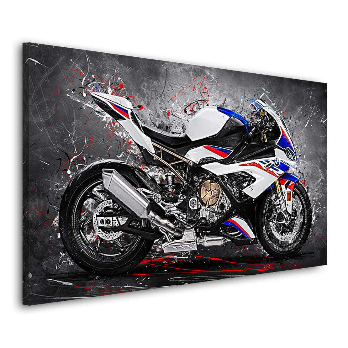 Wandbild Leinwandbild BMW S1000RR 2019 Dark Style
