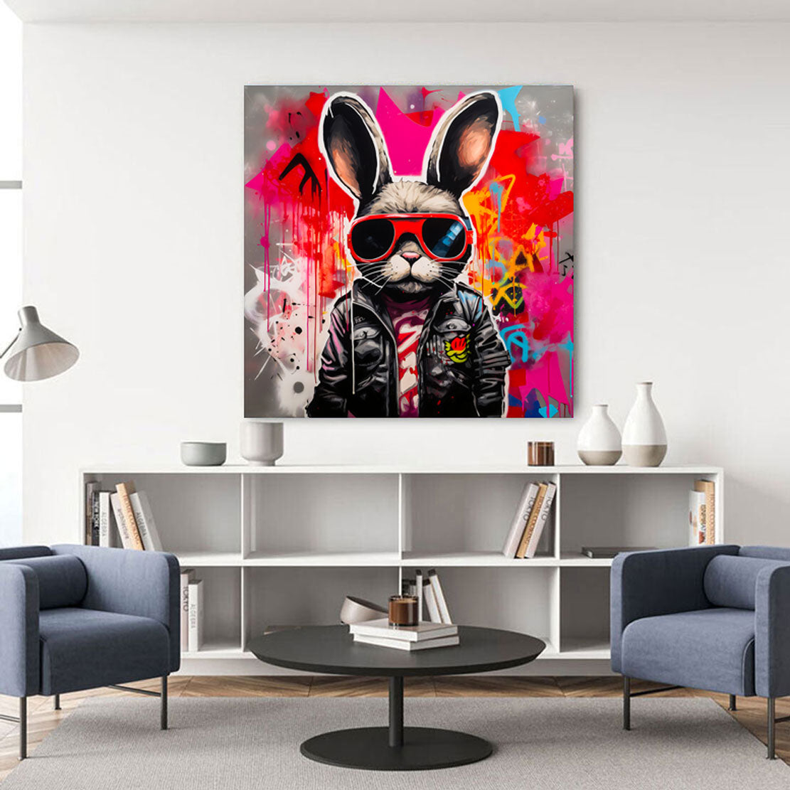 Mr. Rabbit Graffiti Wandbild
