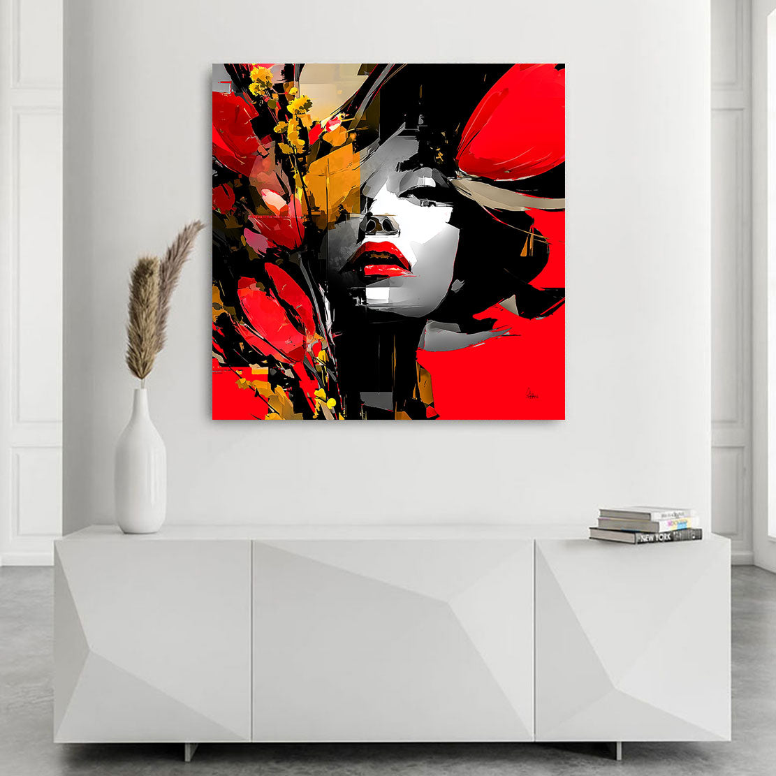 Red Desire Abstrakt Wandbild