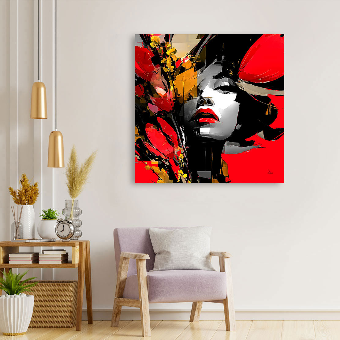 Red Desire Abstrakt Wandbild