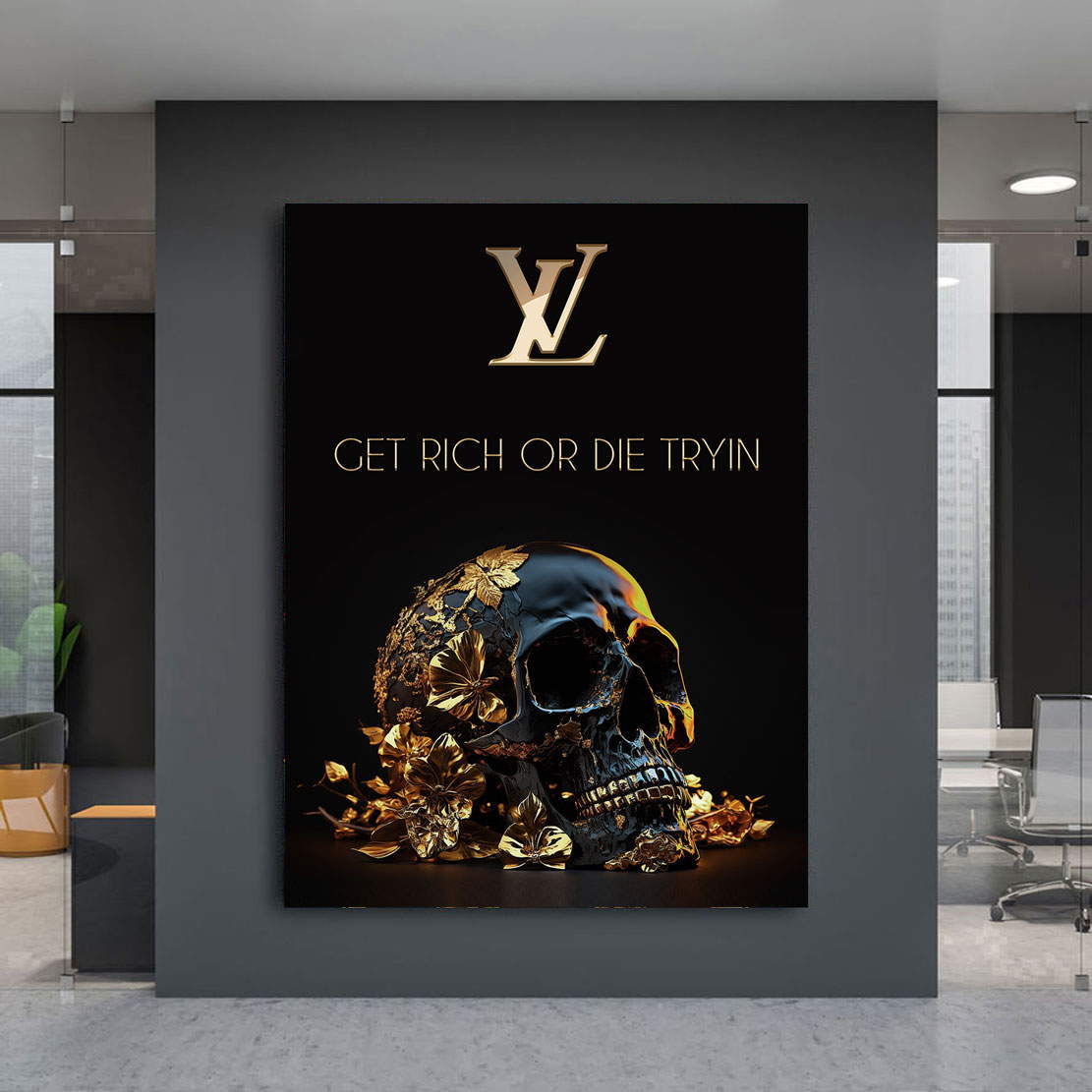 Motivations Lifestyle Leinwandbild Get Rich