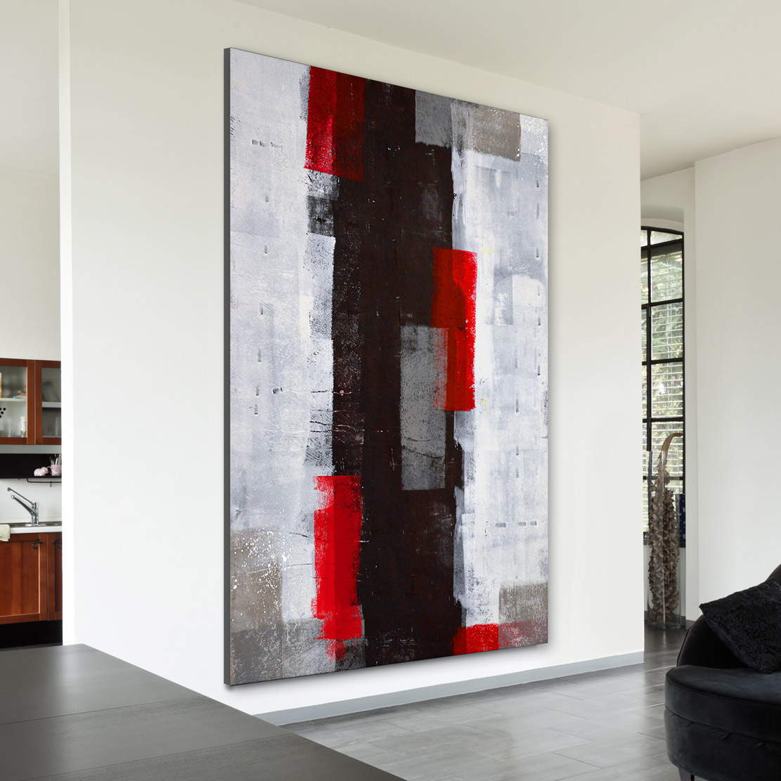 Leinwandbild Rollerpaint Abstrakt