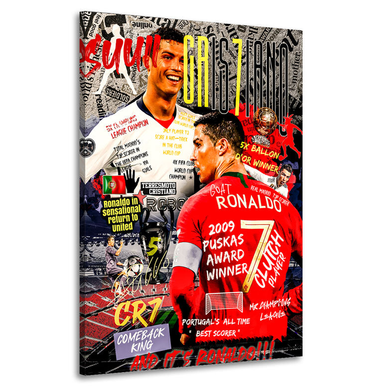 Fussball Wandbild Ronaldo Sport Pop Art