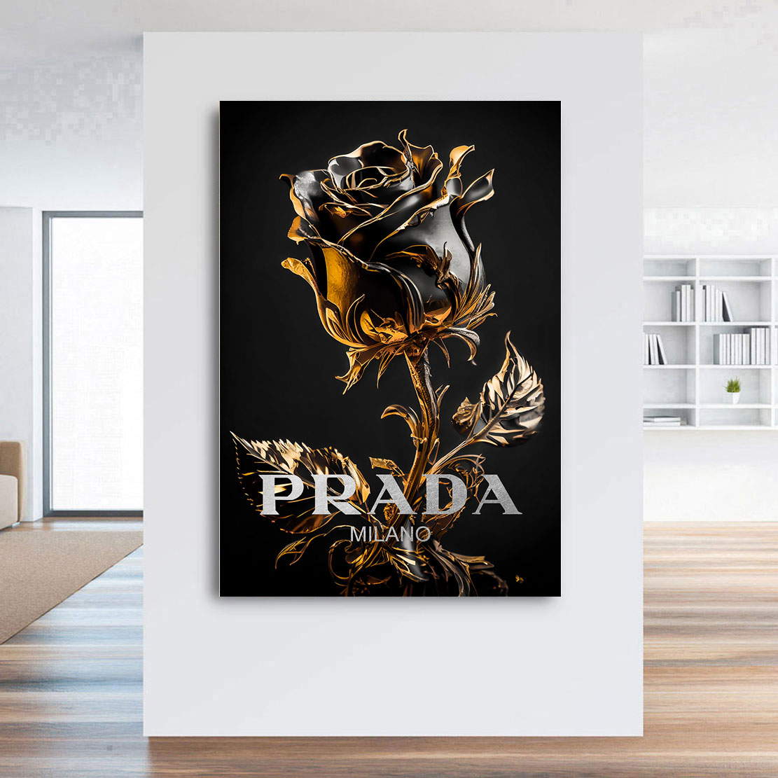 Leinwandbild Black Rose