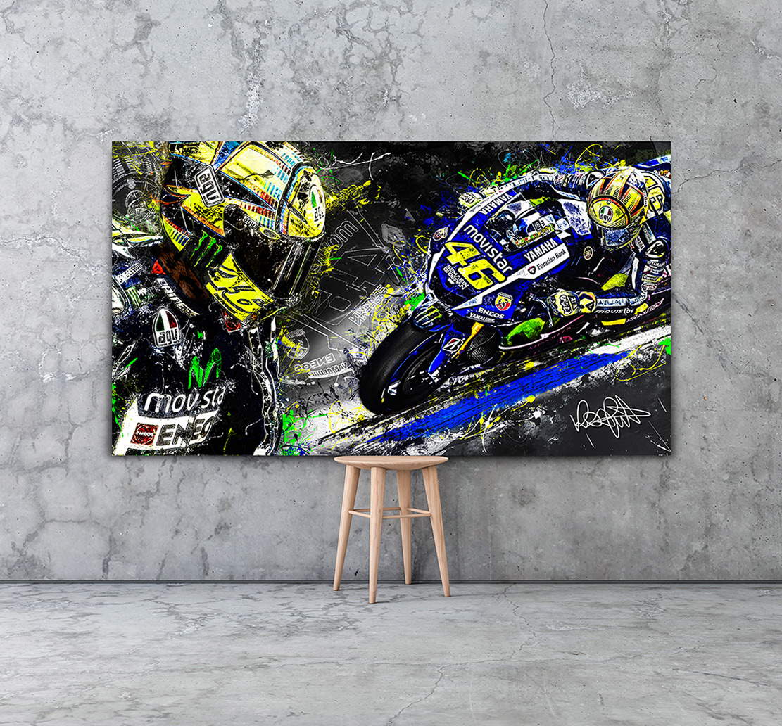 Wandbild Leinwandbild Valentino Rossi