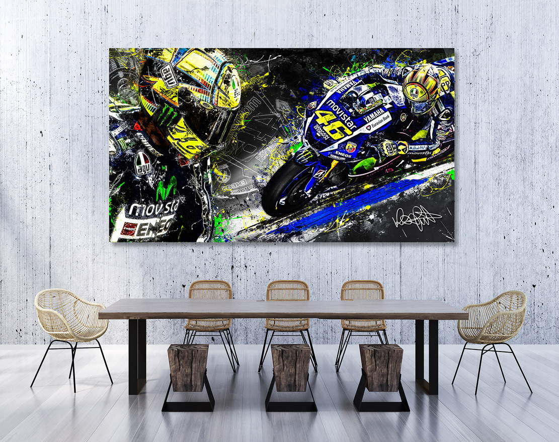 Wandbild Leinwandbild Valentino Rossi