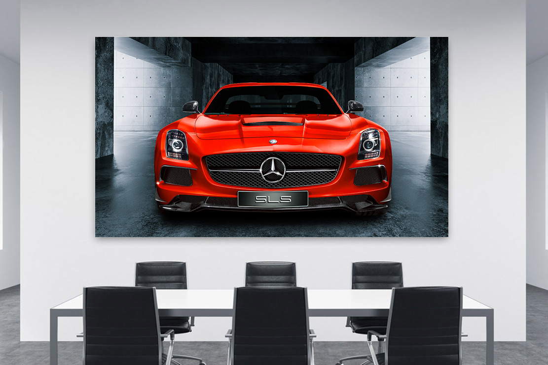 Auto Leinwandbild Mercedes SLS AMG Red