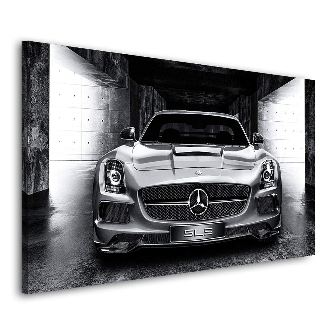 Wandbild Mercedes SLS AMG Black and White
