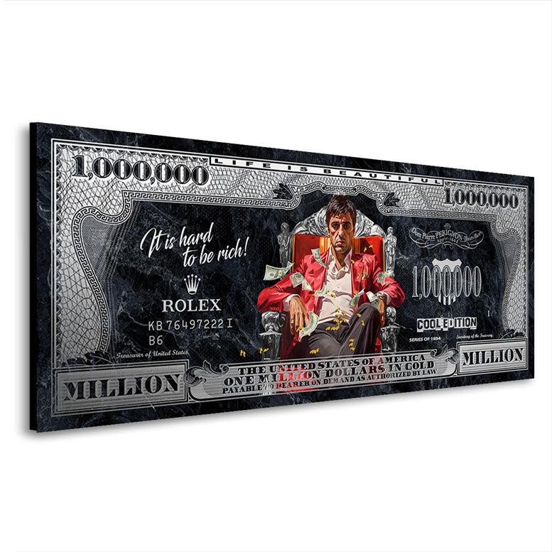 Wandbild Scaface One Million Dollar