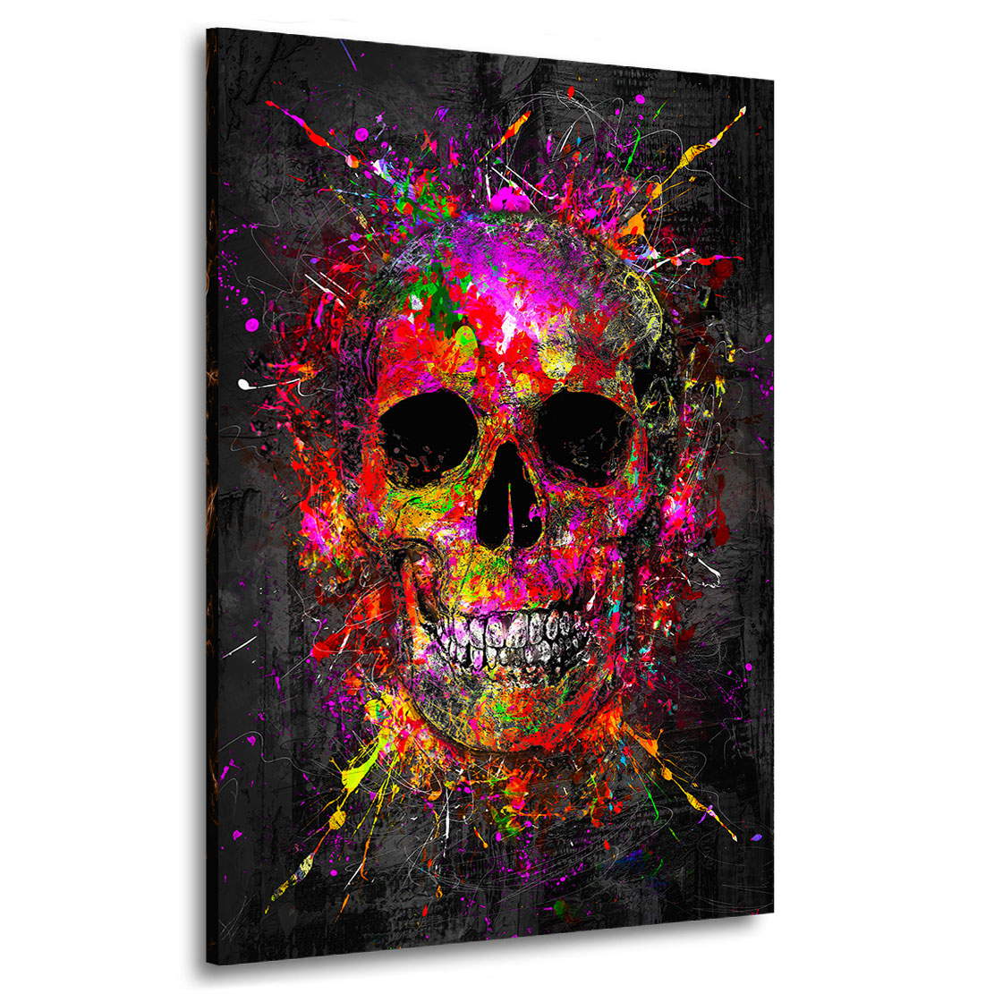 Leinwandbild Totenkopf Abstrakt