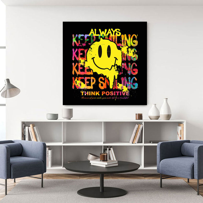 Pop Art Wandbild Keep Smiling