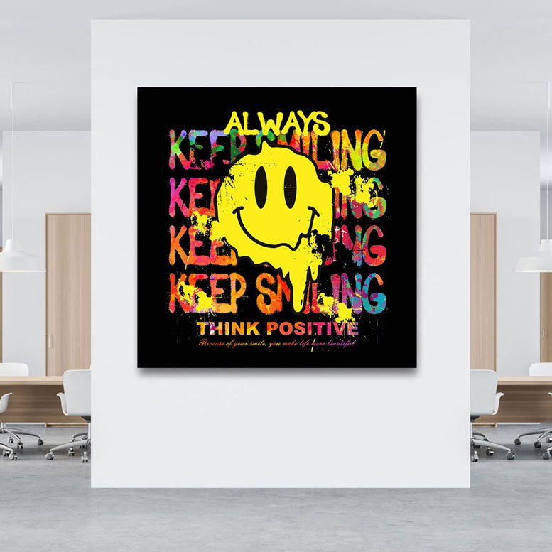 Pop Art Wandbild Keep Smiling