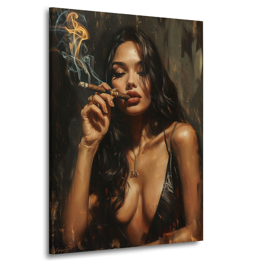 Smoking Beauty Wandbild