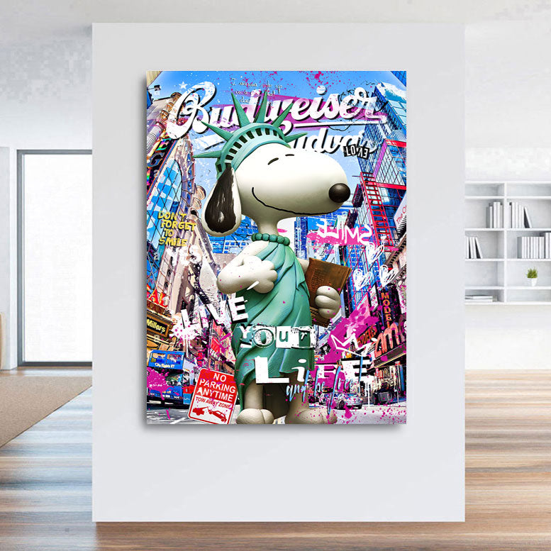 Pop Art Wandbild Snoopy Be Free