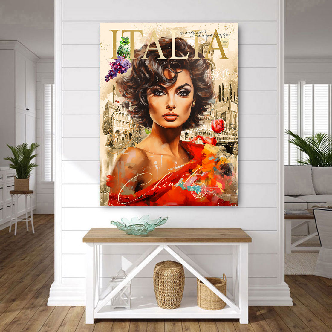 Pop Art Wandbild Sophia Italia