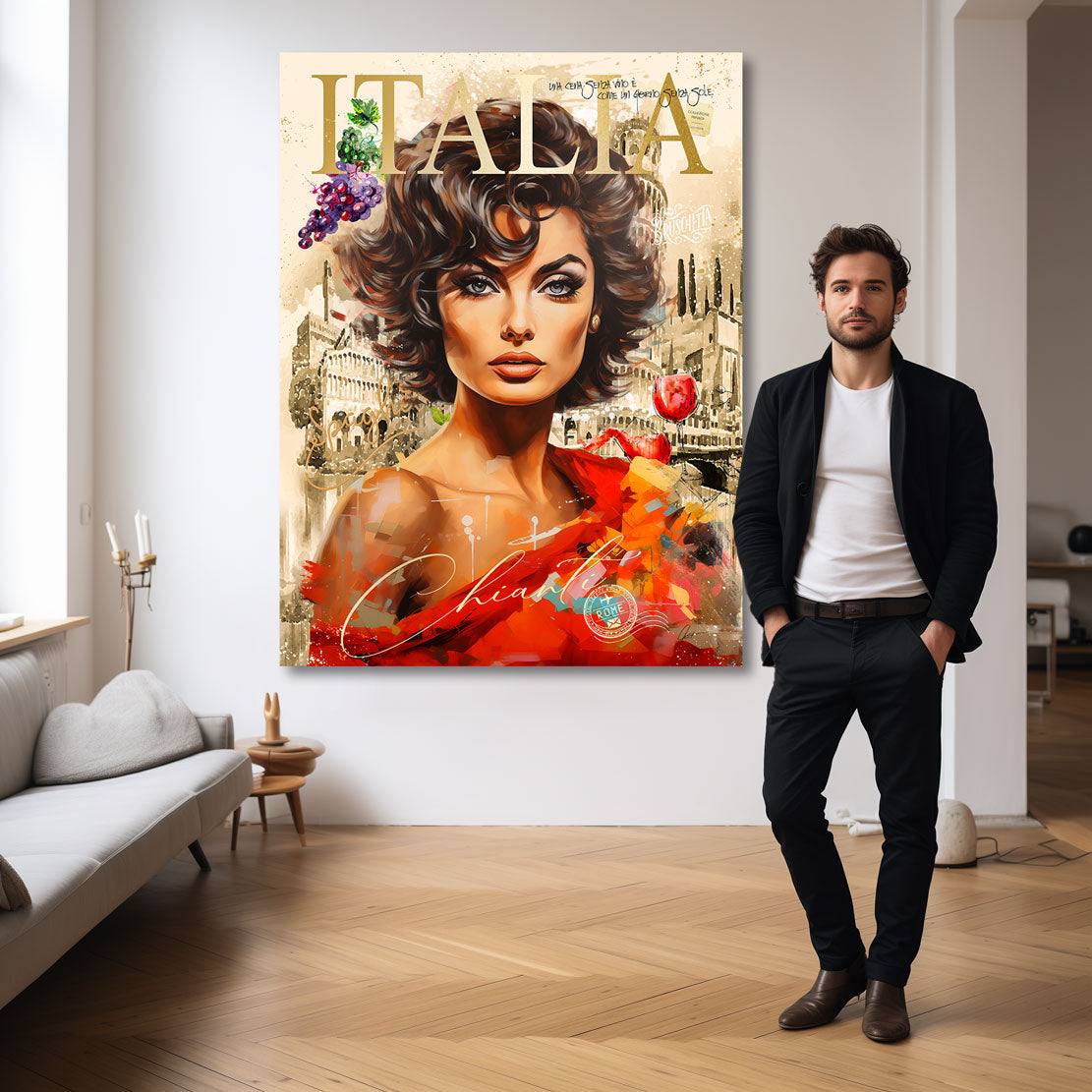 Pop Art Wandbild Sophia Italia
