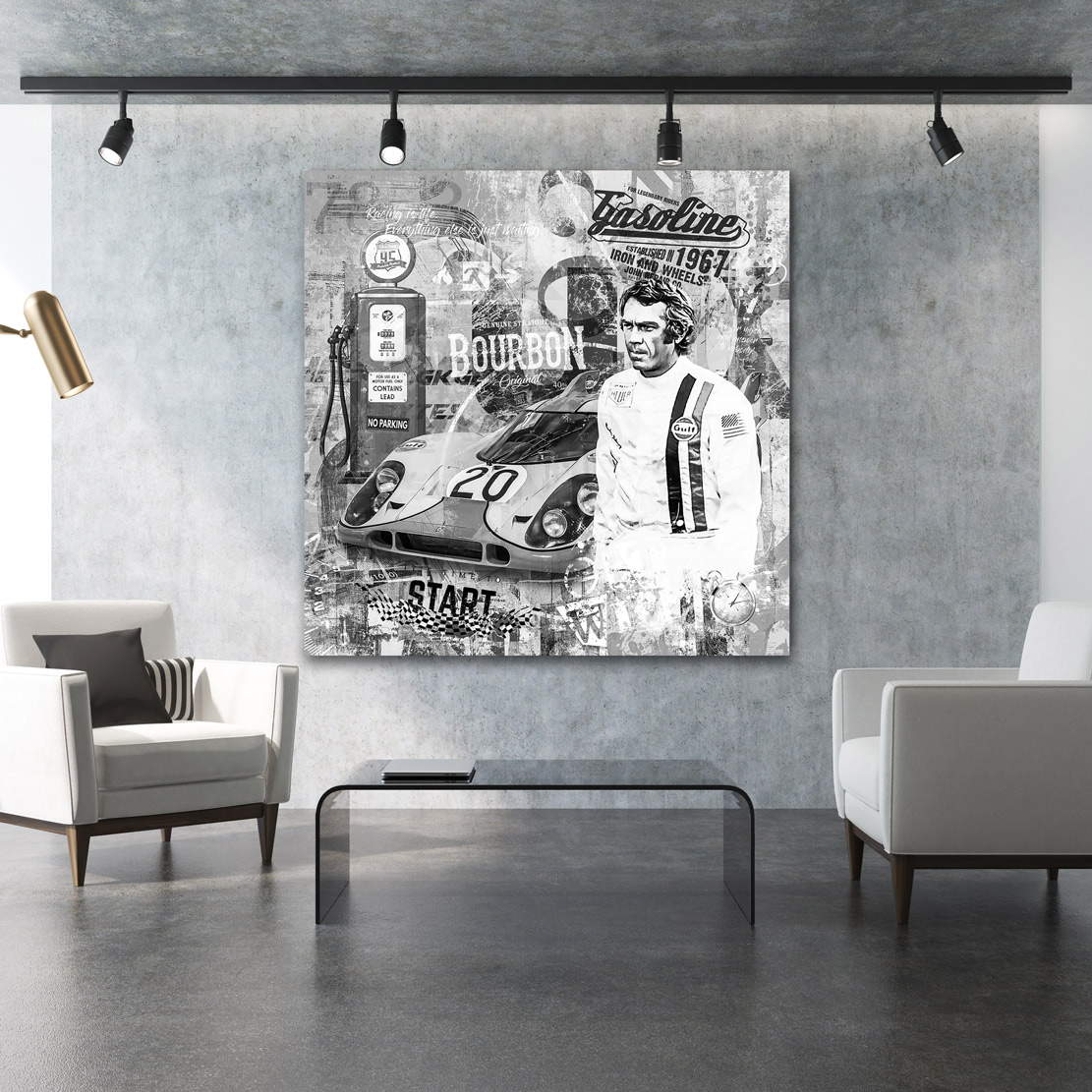 Leinwandbild Steve McQueen Porsche Race
