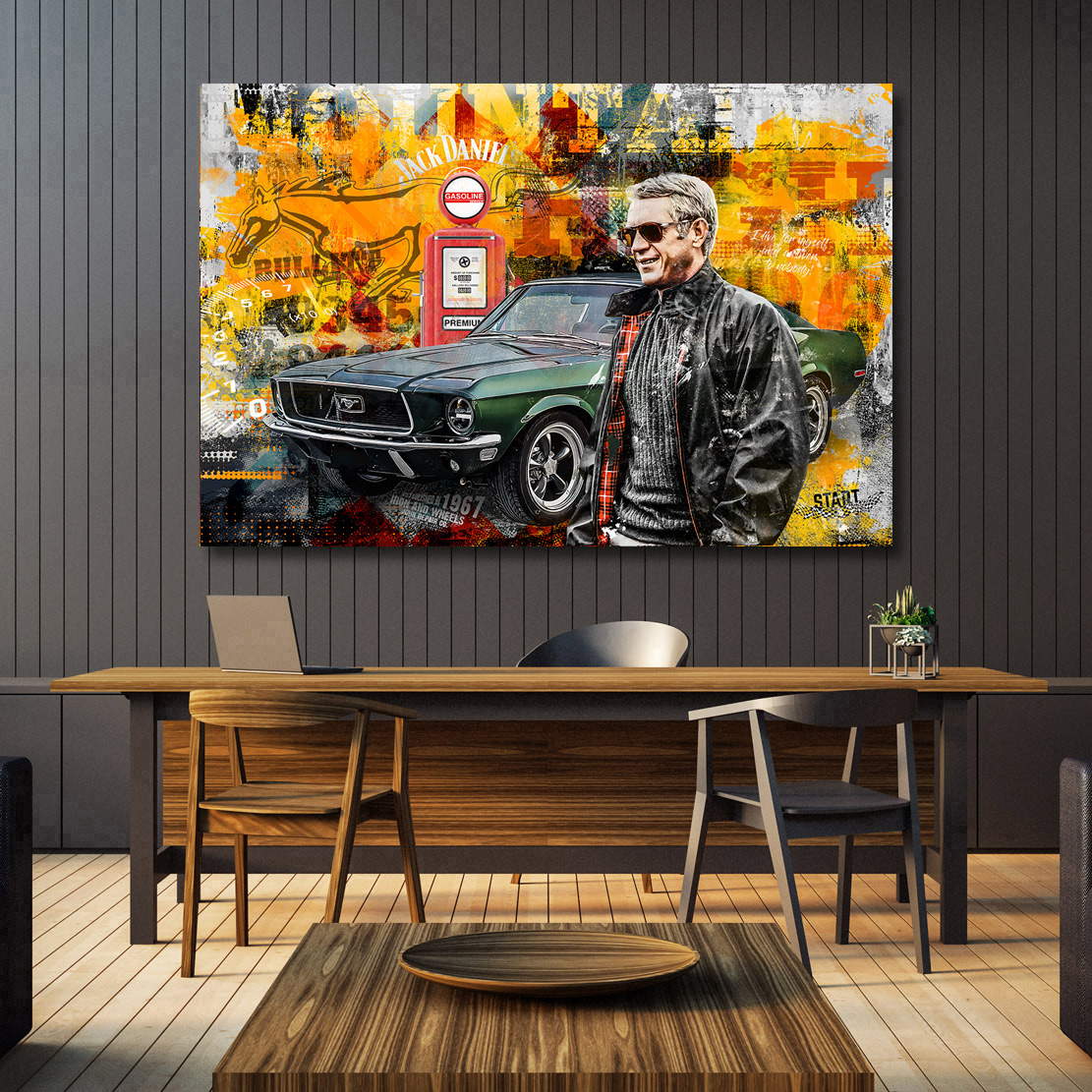 Leinwandbild Steve McQueen Bullitt Pop Art