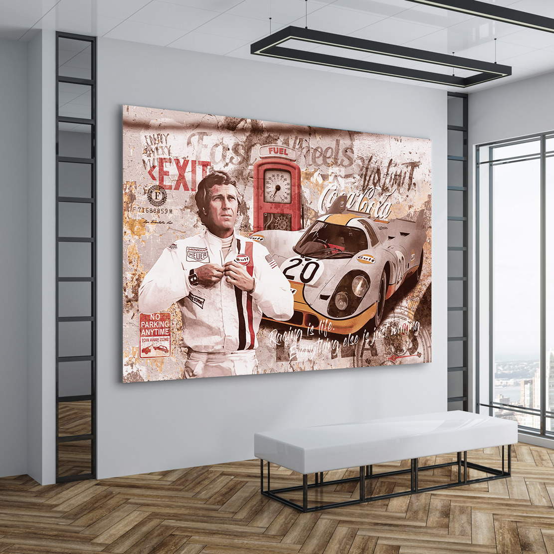 Leinwandbild Steve McQueen Pop Art Retro