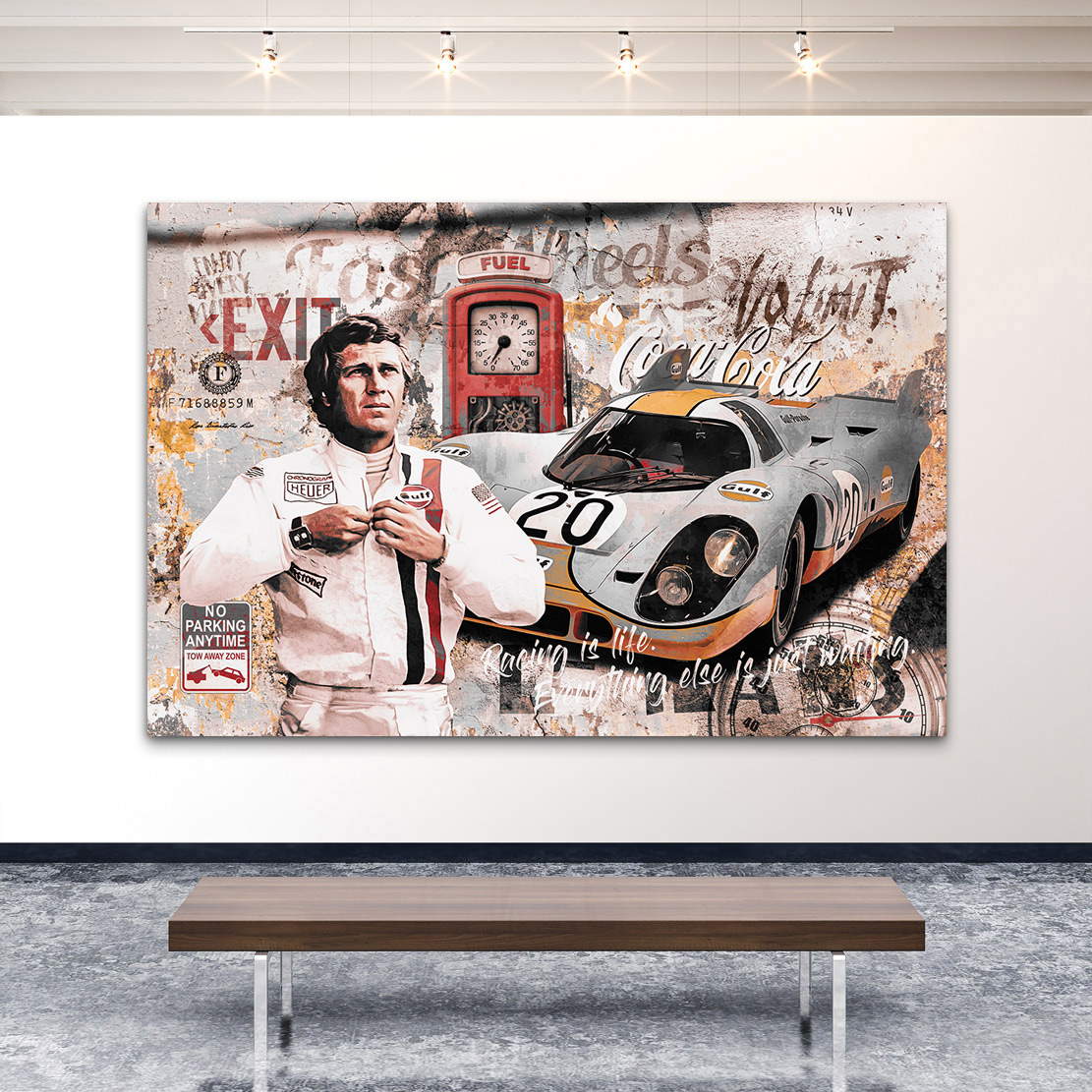 Leinwandbild Steve McQueen Pop Art Vintage Style