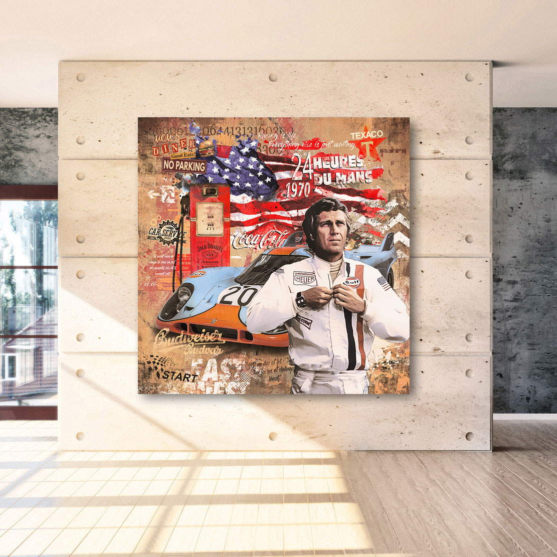 Leinwandbild Steve McQueen Vintage Pop Art