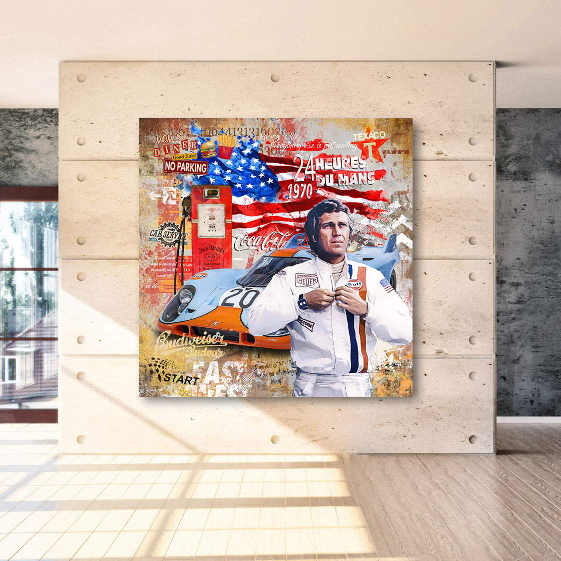 Leinwandbild Steve McQueen Retro Pop Art