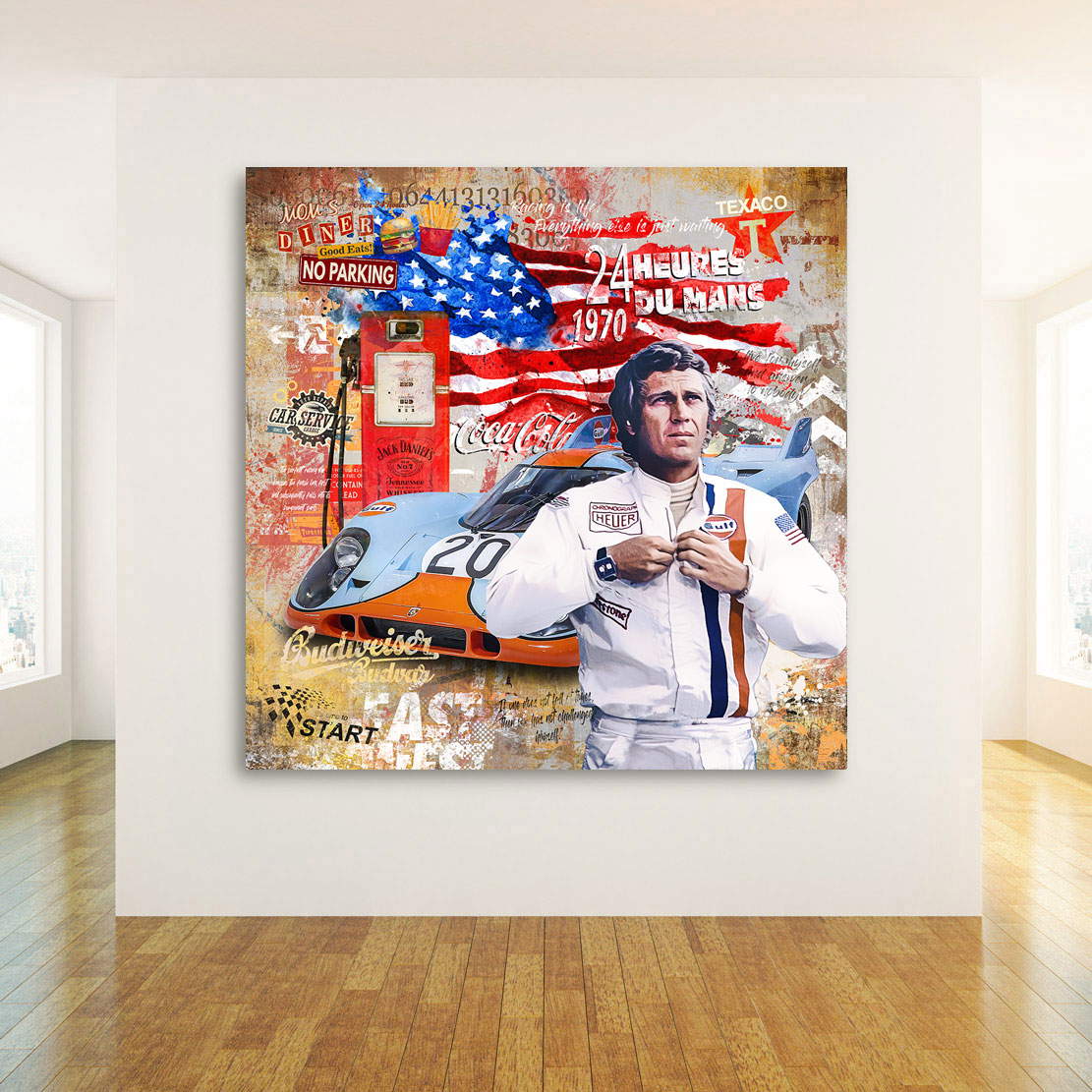 Leinwandbild Steve McQueen Retro Pop Art
