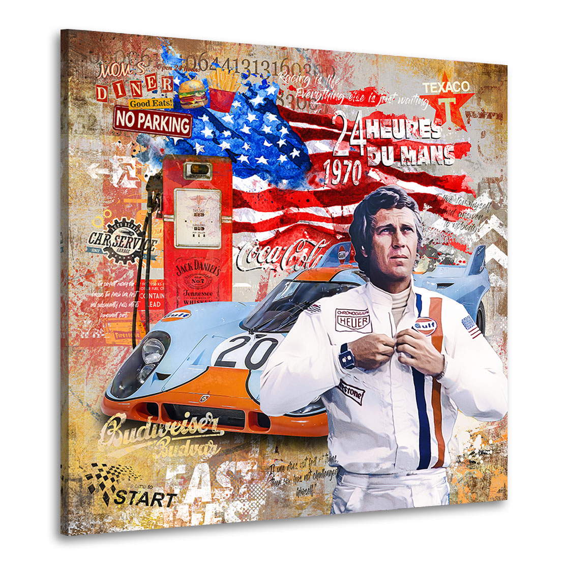 Leinwandbild Steve McQueen Retro Pop Art