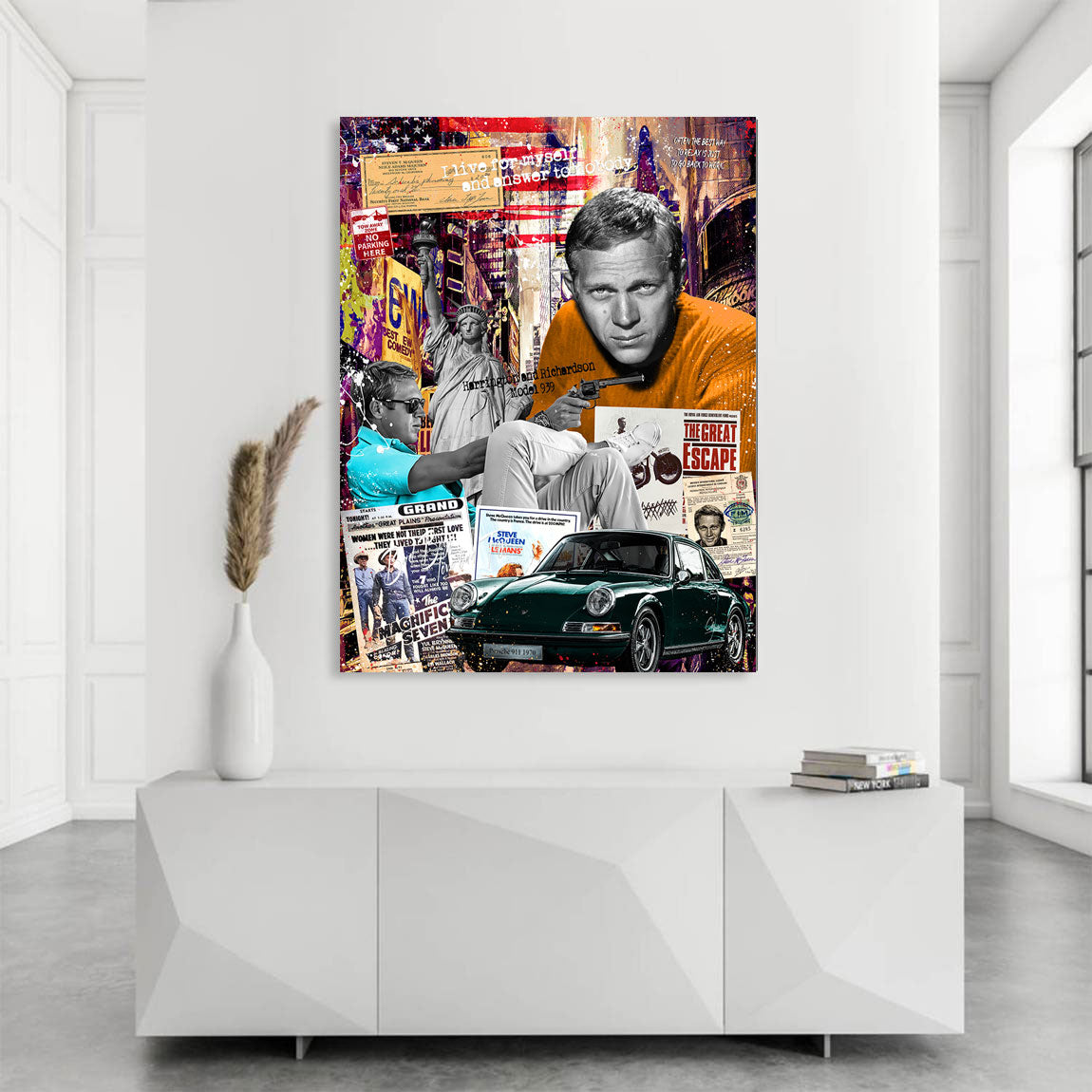 Steve McQueen Rebel Speed Legacy Pop Art Wandbild