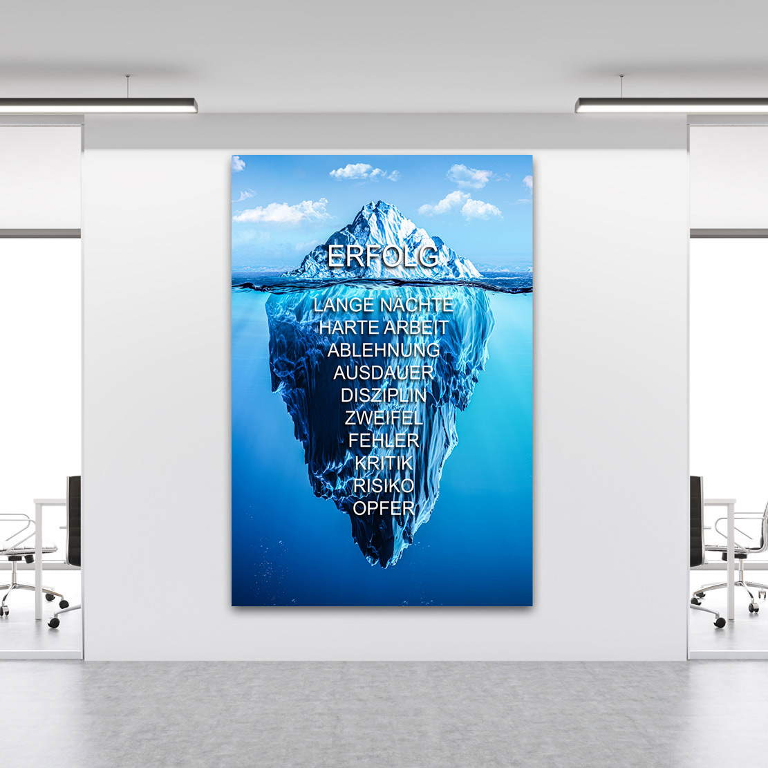 Wandbild Leinwandbild Erfolg Eisberg Deutsch