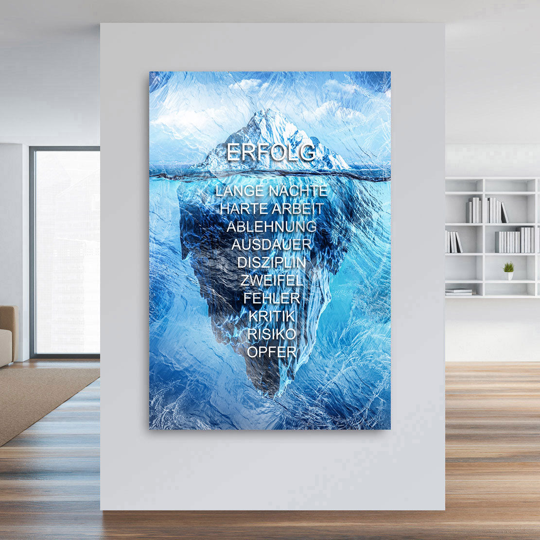 Motivations Wandbild Erfolg Eisberg Frozen Style