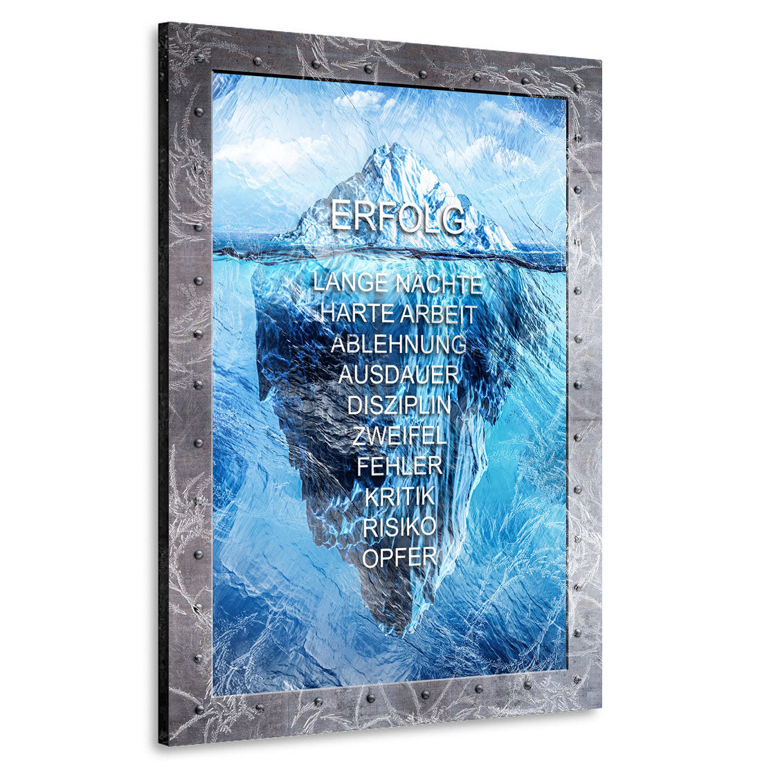 Motivations Wandbild Erfolg Eisberg Frozen Style Nr.2