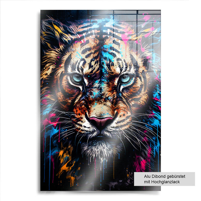 Tier Wandbild Tiger Abstrakt