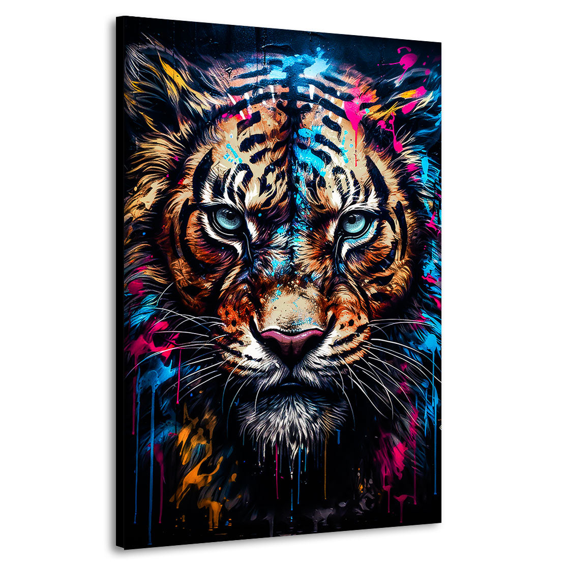 Tier Wandbild Tiger Abstrakt