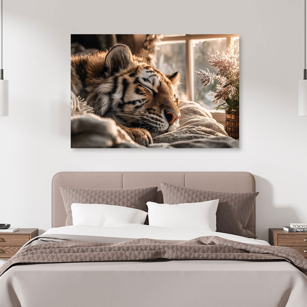 Schlafender Tiger Wandbild