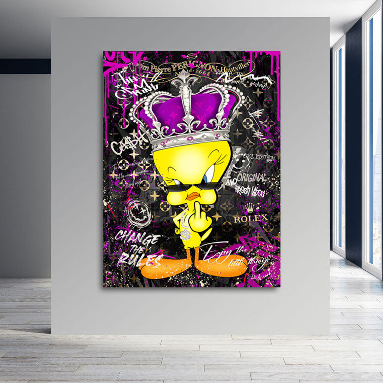 Pop Art Wandbild Bad Tweety