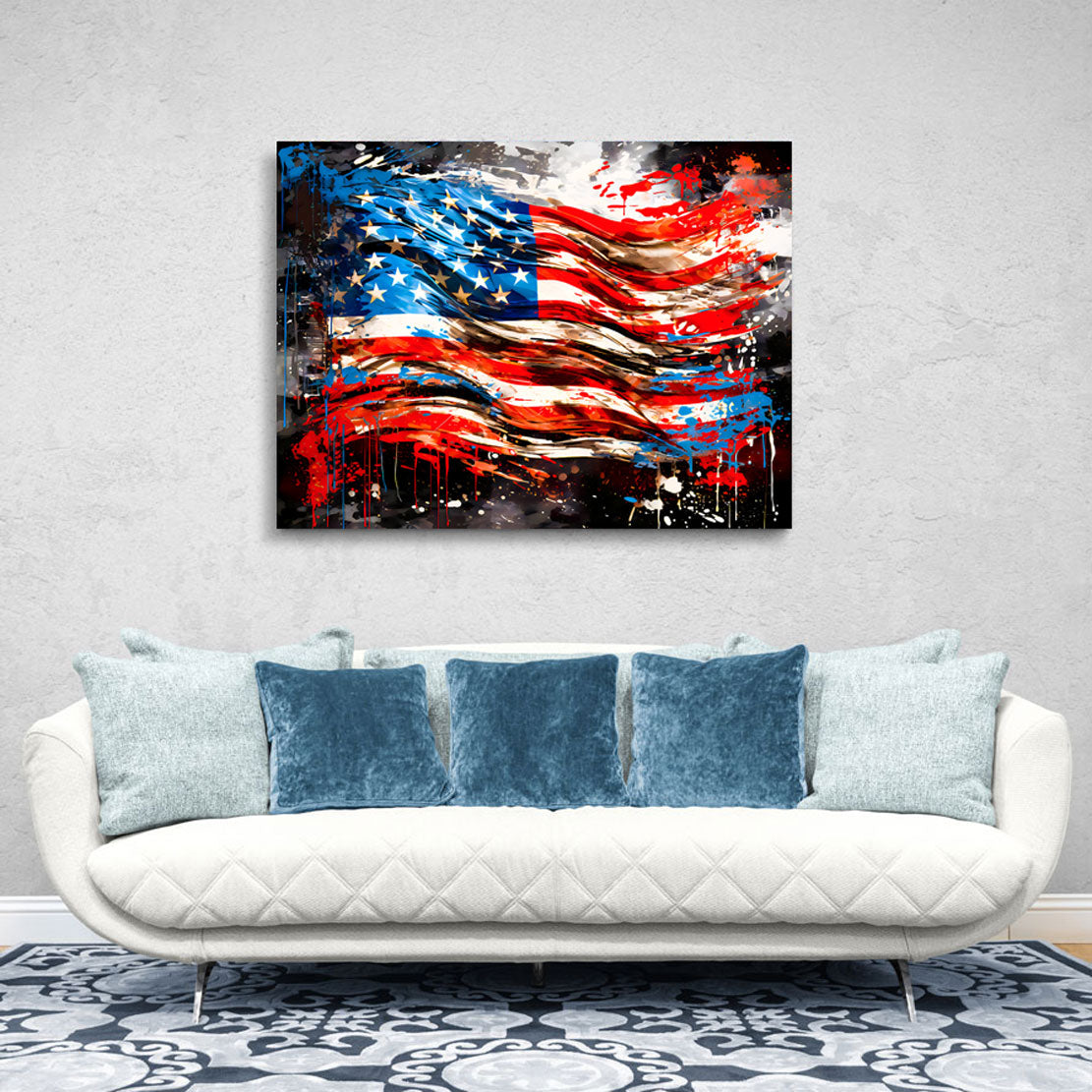 Wandbild USA Flagge