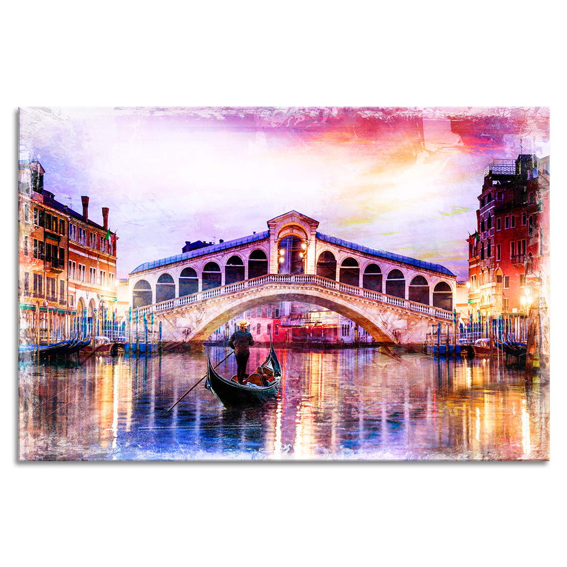 Wandbild Leinwandbild Venedig Rialtobrücke