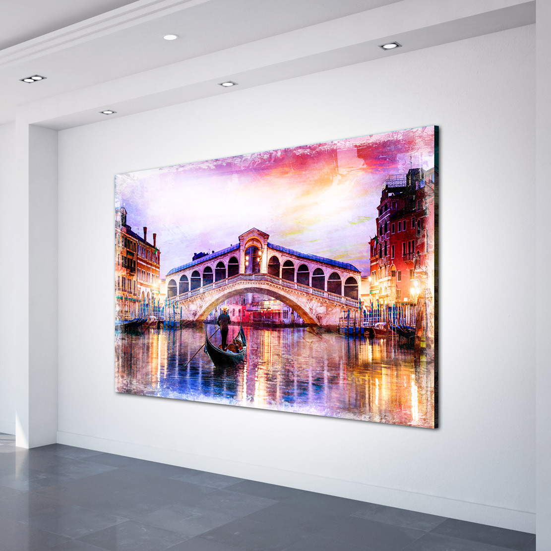 Wandbild Leinwandbild Venedig Rialtobrücke