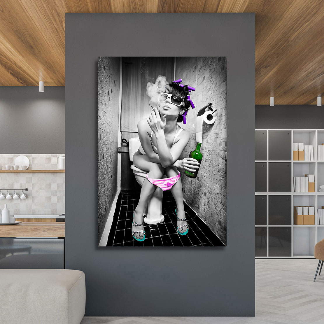 Wandbild Leinwandbild Crazy Fashion Woman Color