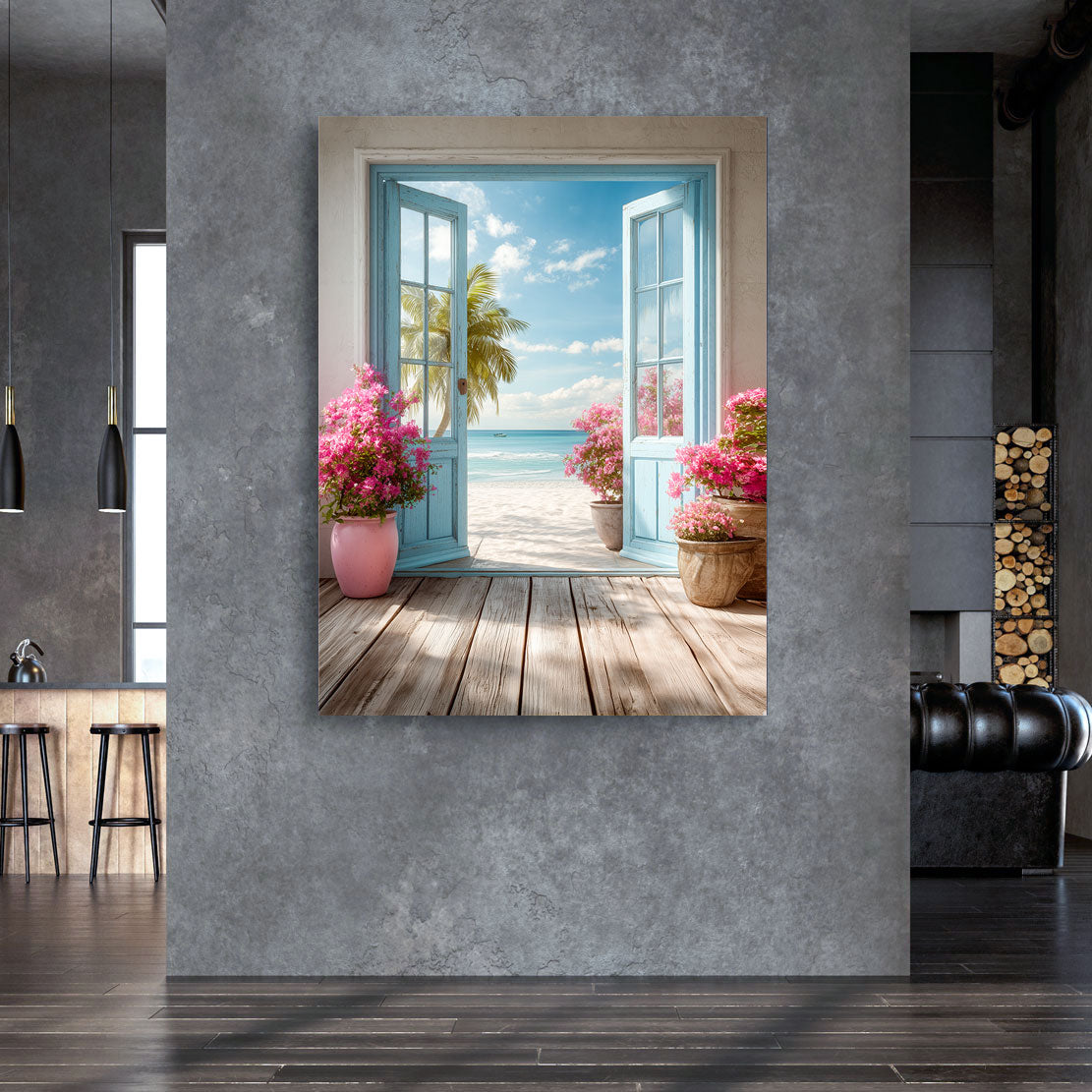 Azure Blossom Bay Wandbild