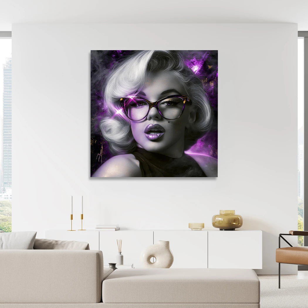 Marilyn Purple Vision Wandbild