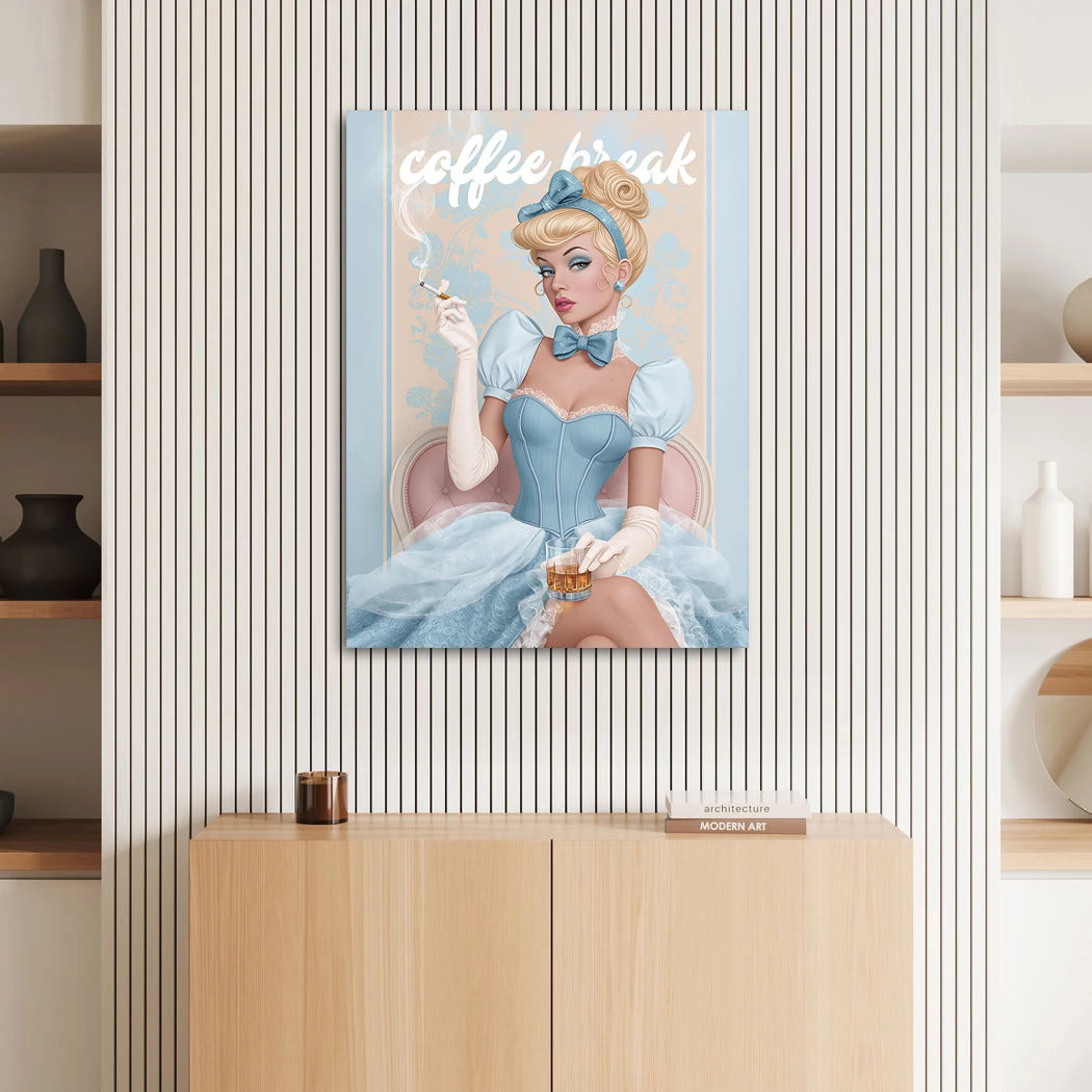 Cinderella Kaffe Pause Wandbild