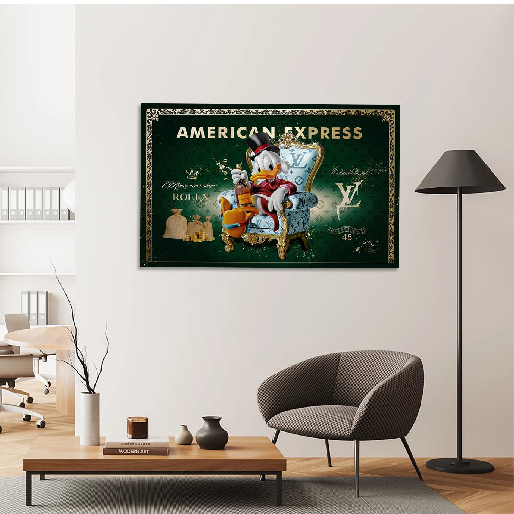 Dagobert Duck High Society Wandbild