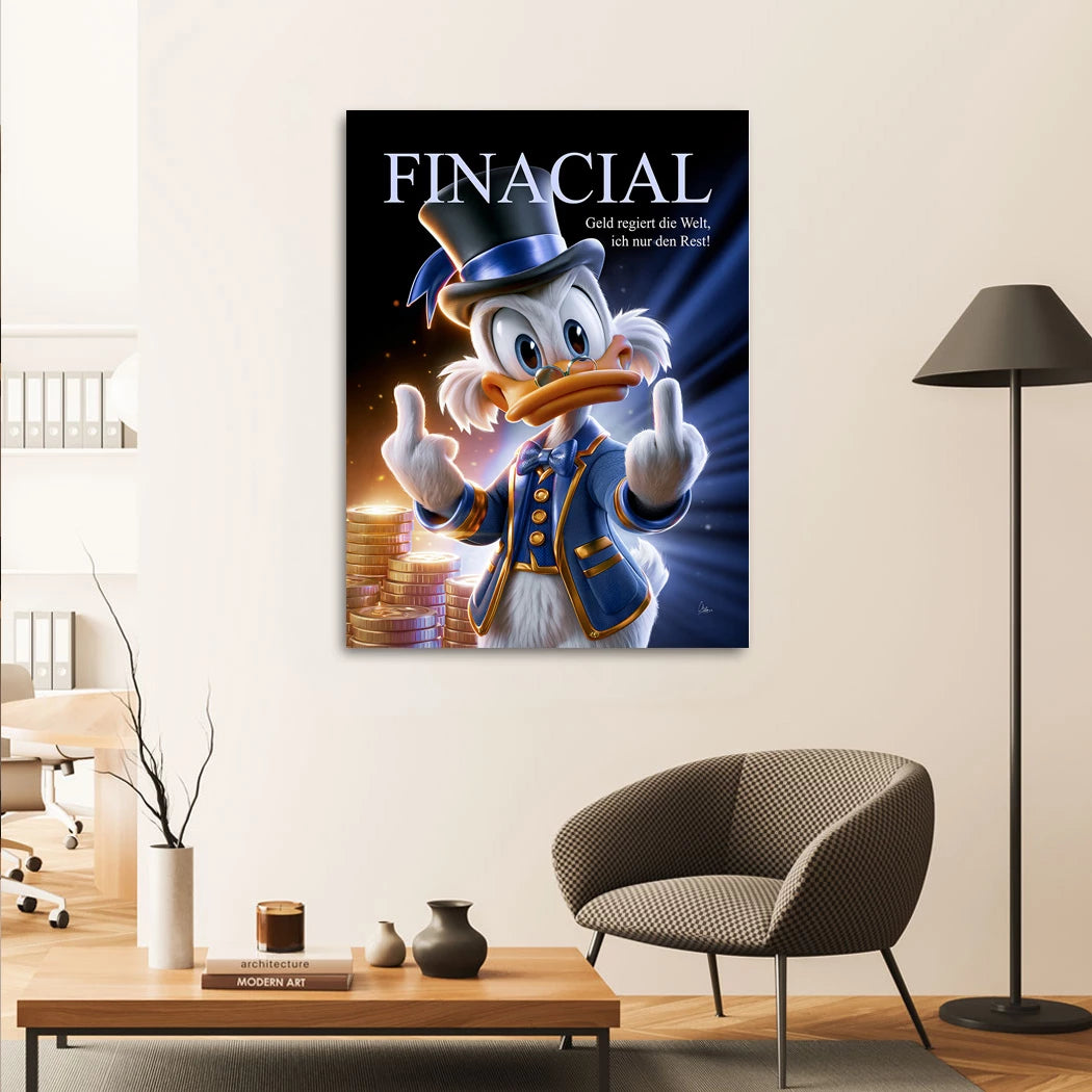 Dagobert Money Boss Wandbild