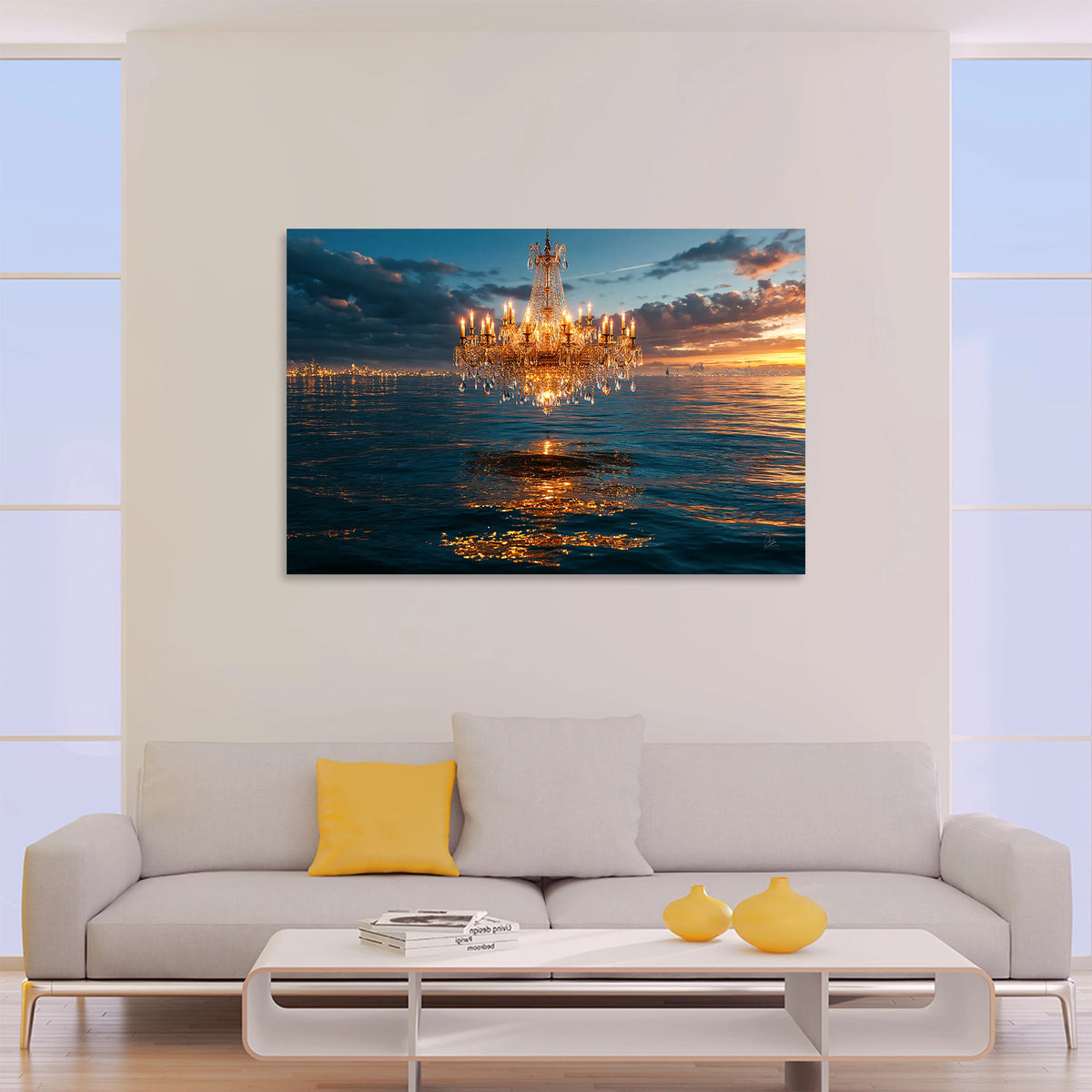 Kristallleuchter Sunset Wandbild